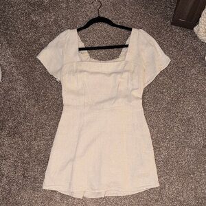 Abercrombie & Fitch Cream Mini dress with shorts